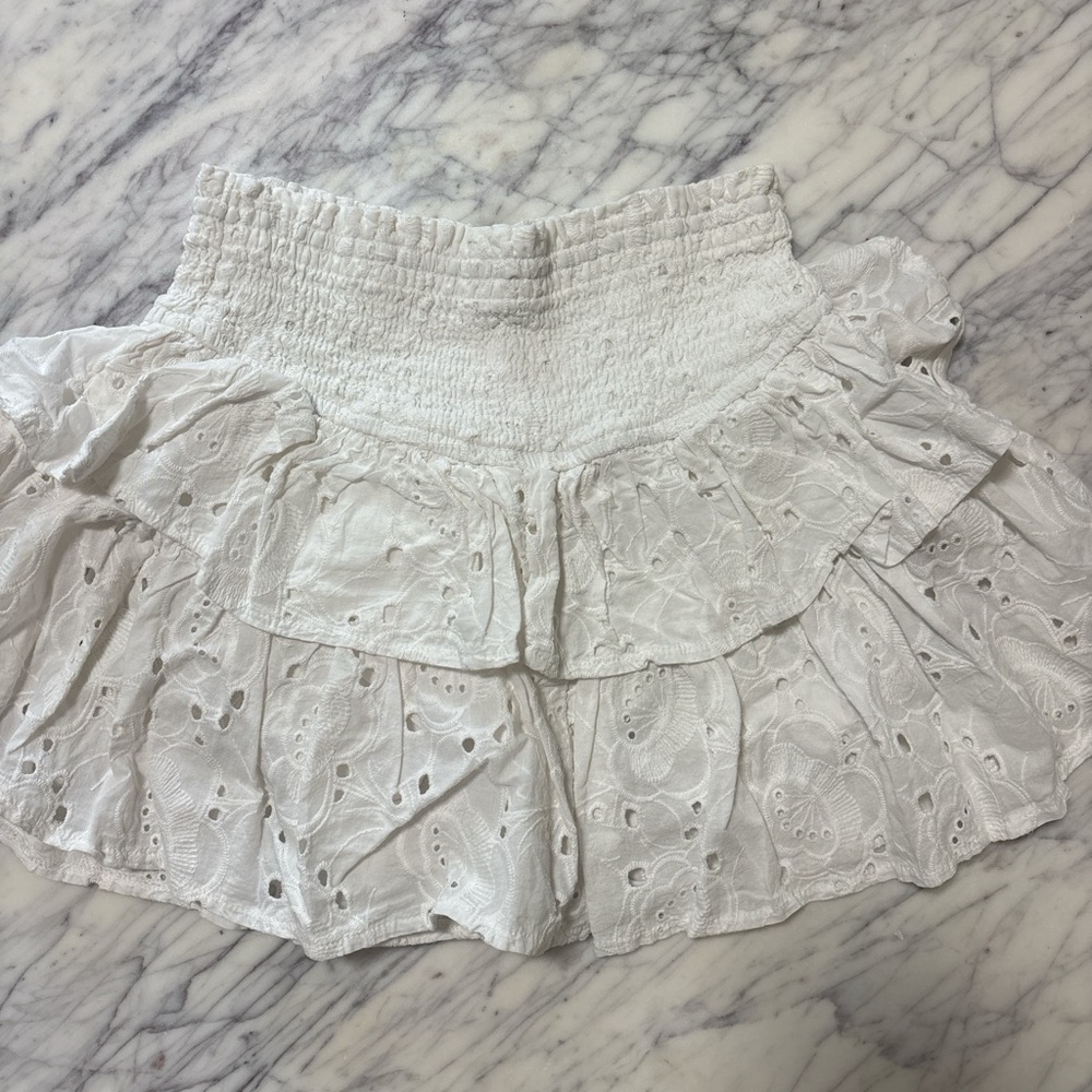Altar'd State White Ruffle Skirt